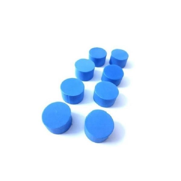 Pack de 12 garde porte voiture - forme cylindrique - Bleu