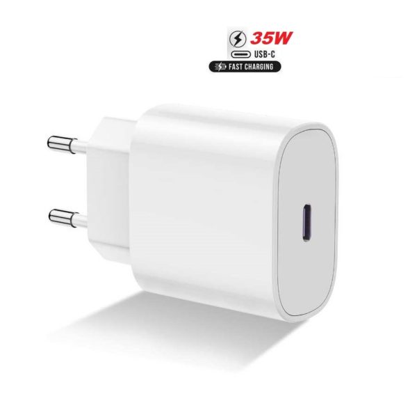 Tête Charge Super Rapide Type-C 35W - Compatible iPhone 15 - Blanc (Copie)