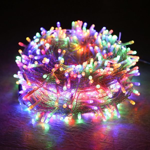 Guirlande De Fête Lumineuse Décorative – Étanche – 8 Modes – 100 LED – Double Fiche – Multicoleurs
