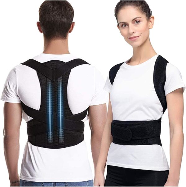 Ceinture Correcteur De Posture Dos Unisexe – Noir