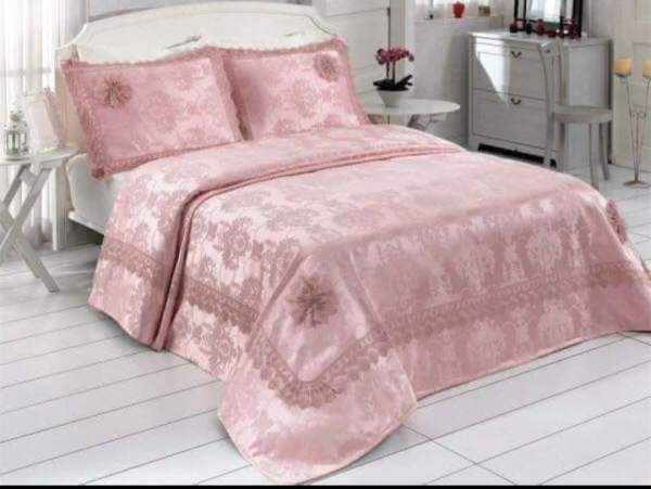 Couvre lit- Hazal - Rose Coton