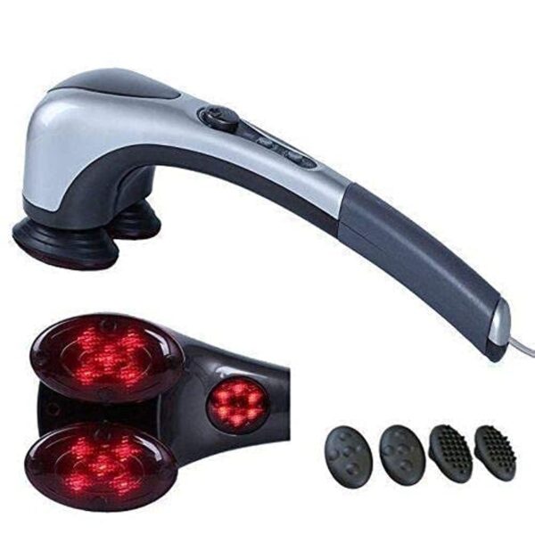 Masseur électrique à double tête pour le corps, vitesse variable, infrarouge avec technologie de chauffage