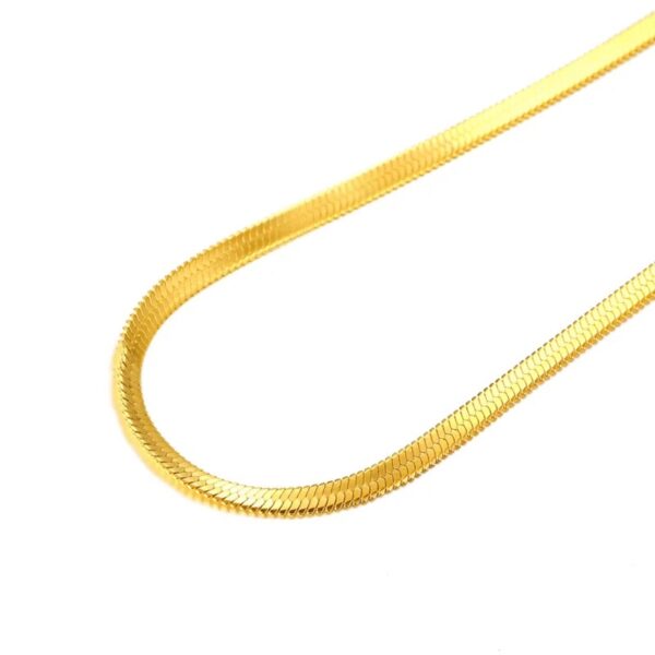 Collier serpent homme doré en acier inoxydable