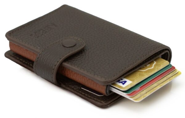 Porte-Cartes en Métal – Métal Pour Hommes – Porte-Cartes De Crédit En Cuir –