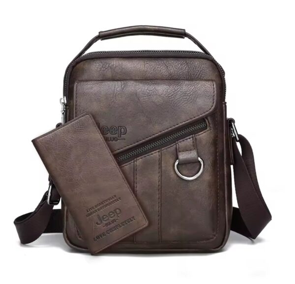 Sacs en Cuir Pour Hommes – Luxueux et à La Mode – Multi-Poches – Marron