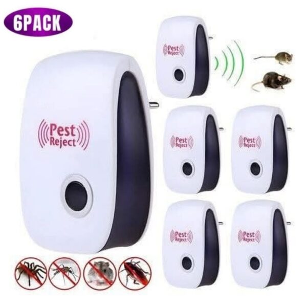 Pack De 6 Appareils Répulsif Ultrasonique – Anti Rats Et insectes (Copie)