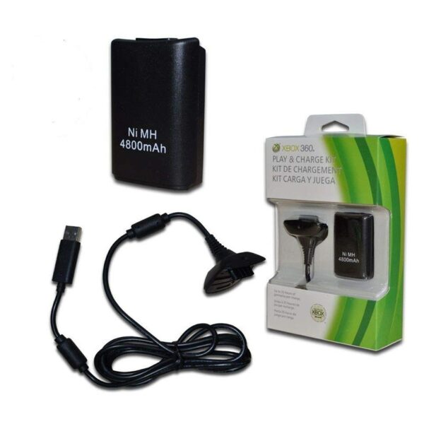 Batterie et câble de chargement pour manette xbox 360