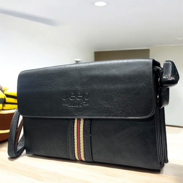 Portefeuille Polo Pocket Pour Homme - Similicuir - Style Professionnel - Résistant à L'eau - Noir