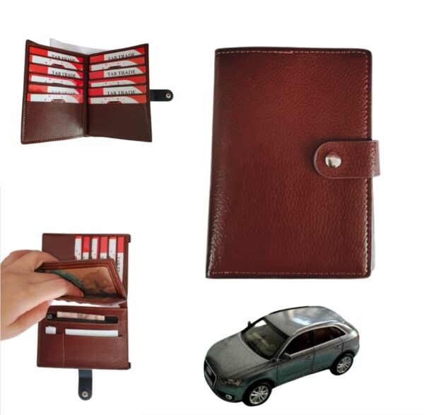 Porte Papier Voiture Avec Porte feuilles Et Porte-cartes 3en1 – Qualité Supérieure