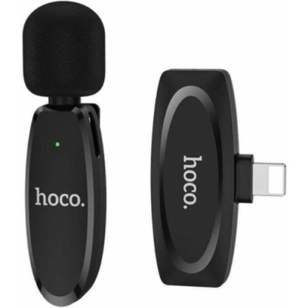Microphone Cravate Sans Fil HOCO Wireless Digital L15, Version Lightning Pour IPhone