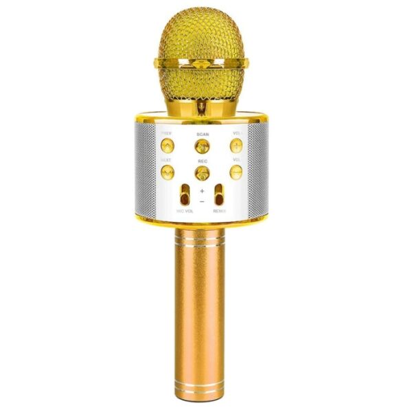 Microphone De Karaoké Bluetooth WS-858 - Doré