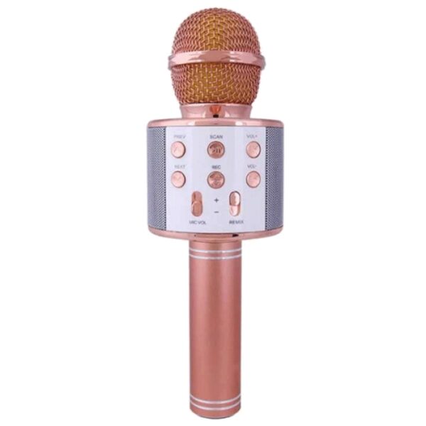 Microphone De Karaoké Bluetooth WS-858 - Rose clair